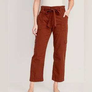 NWT Old Navy High-Waisted Tie-Belt Cargo Pants